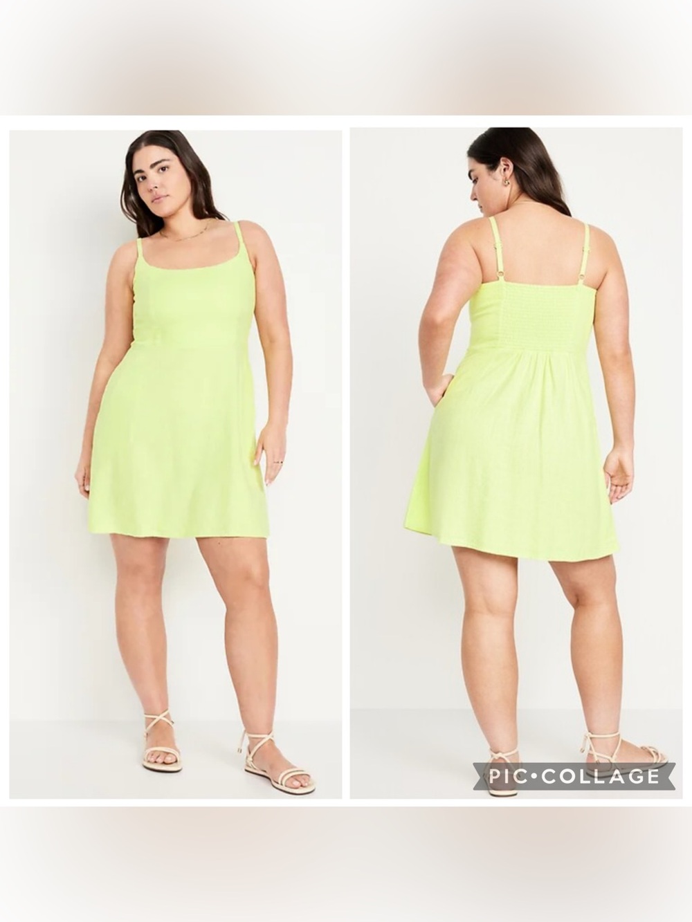 Old navy Lime Fit & Flare Cami Mini Dress size 3X
